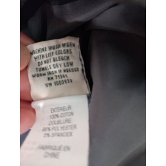 LL Bean Pants Classic Fit Womens Petite 12P Cotton Flannel Gray Houndstooth - Picture 7 of 7